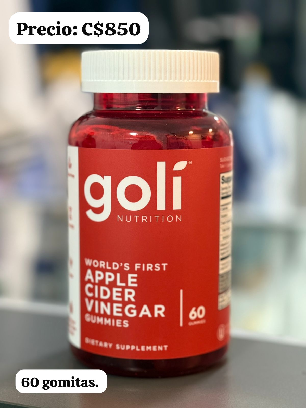 vinagre de manzana en gomita GOLI