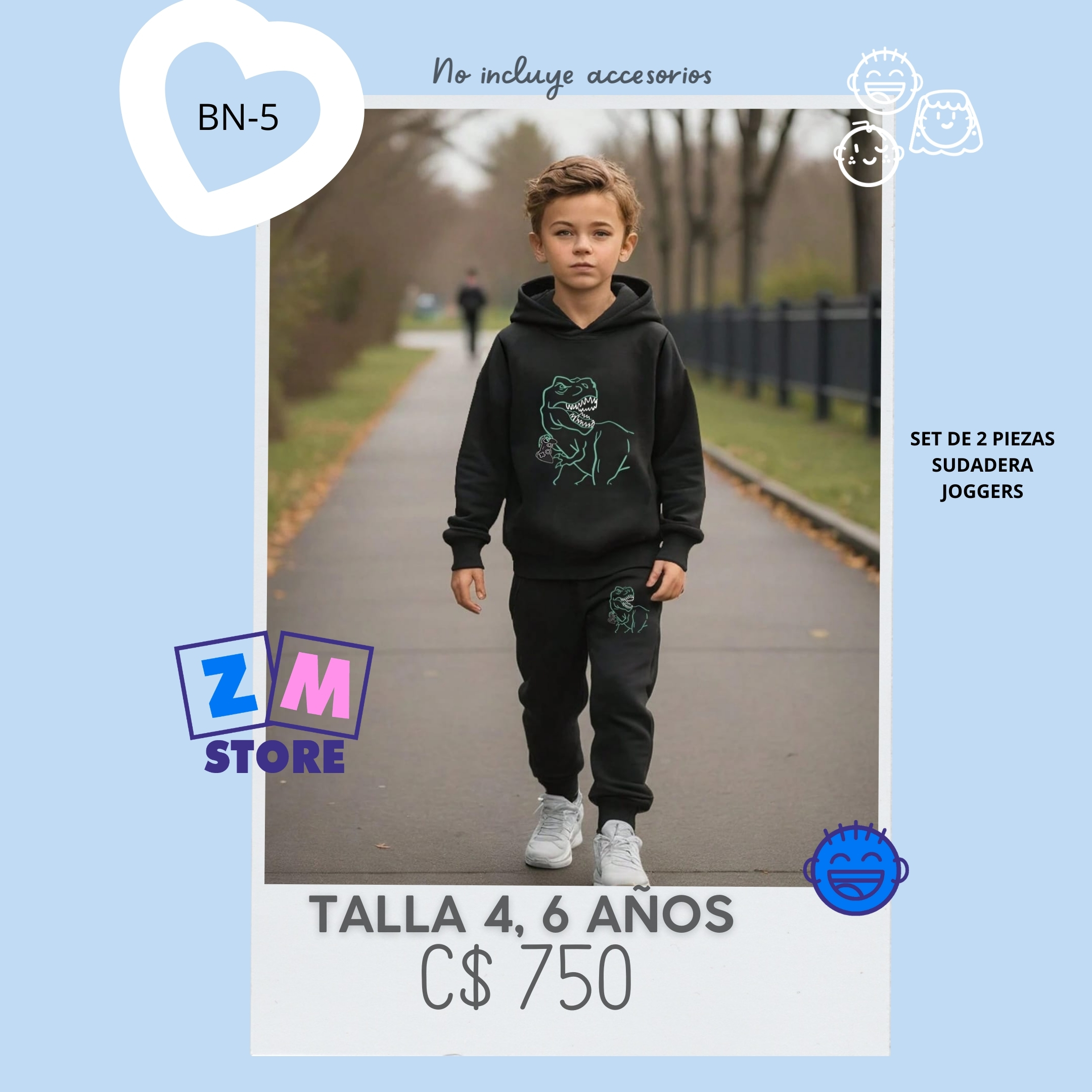 Conjunto con jogger, --BN-5