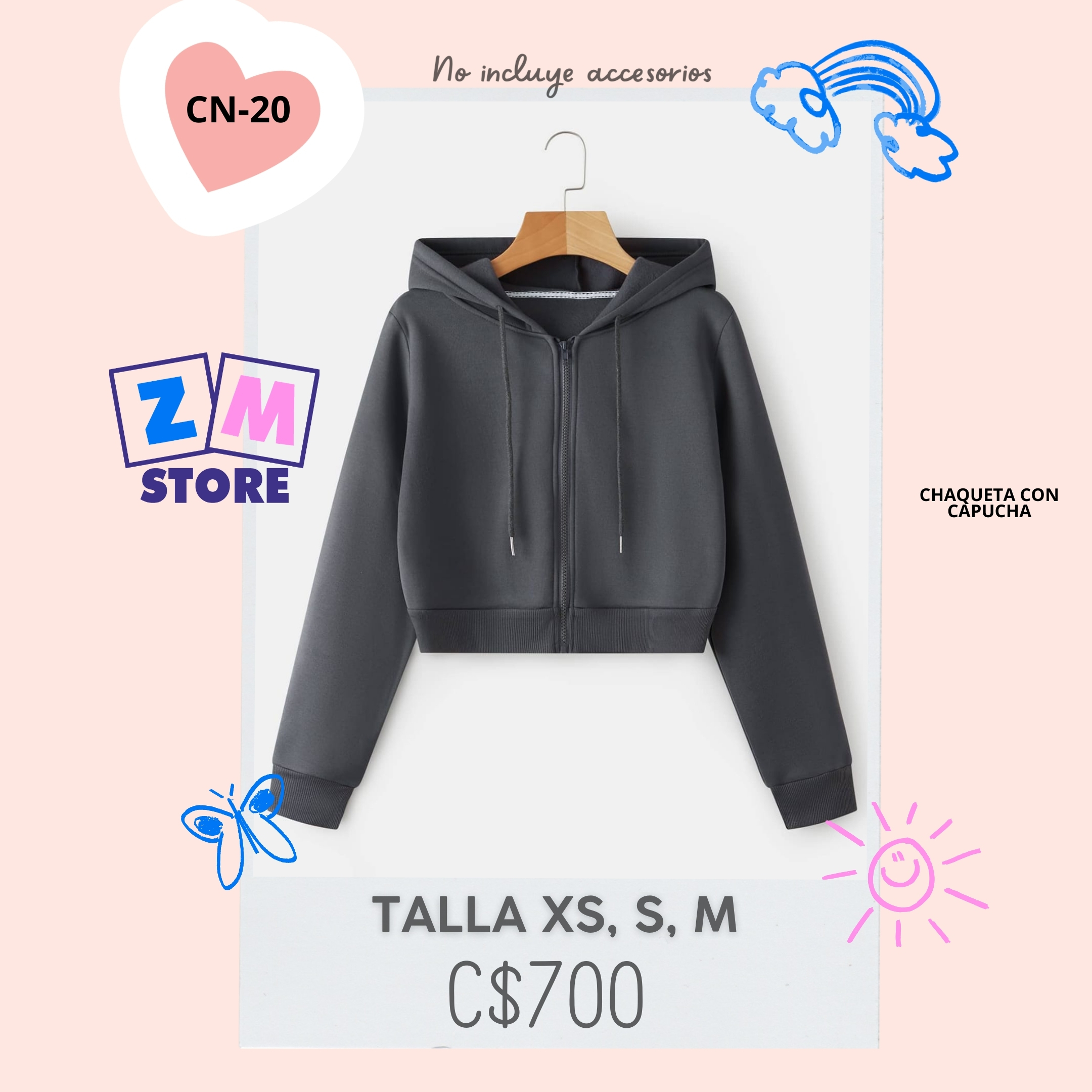 Chaqueta con capucha.--CN-20