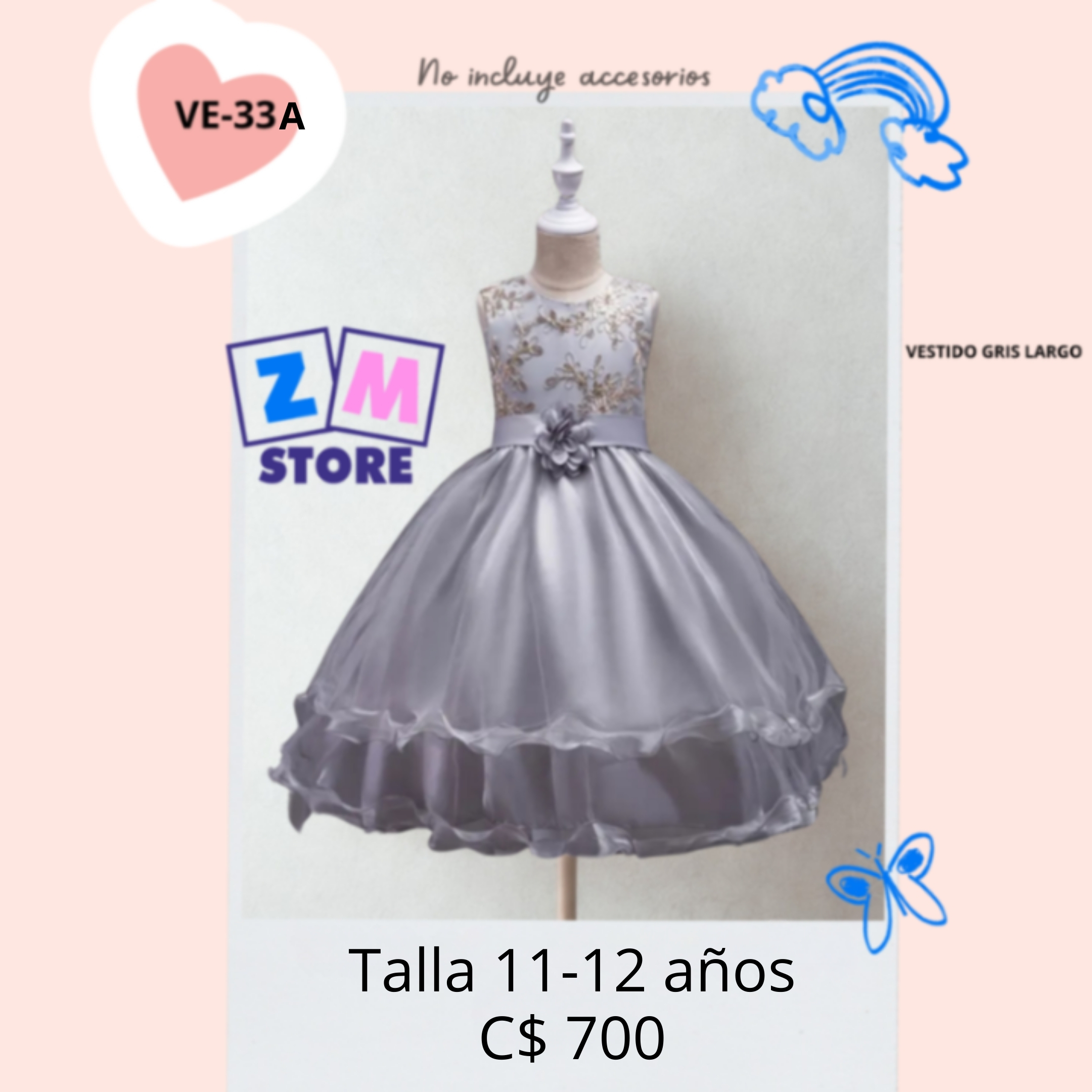 Vestido elegante.--VE-33A